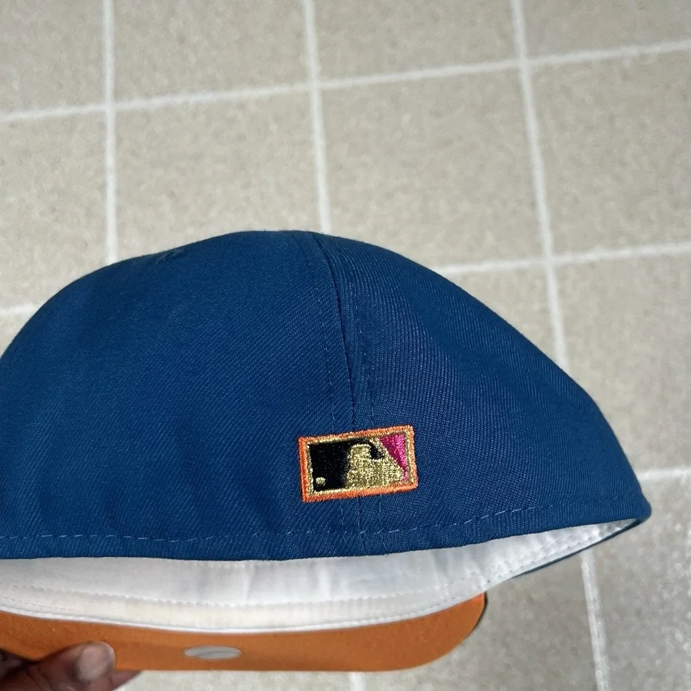 Blue San Francisco Giants Black Orange 25th Patch New Era 59Fifty Fitted 7 7/8 - Picture 7 of 7